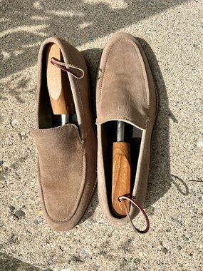 Gordon Rush Tan Suede Slip-On Loafers